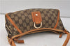 Authentic GUCCI Abbey Shoulder Hand Bag GG Canvas Leather 130939 Brown 2630E