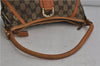 Authentic GUCCI Abbey Shoulder Hand Bag GG Canvas Leather 130939 Brown 2630E