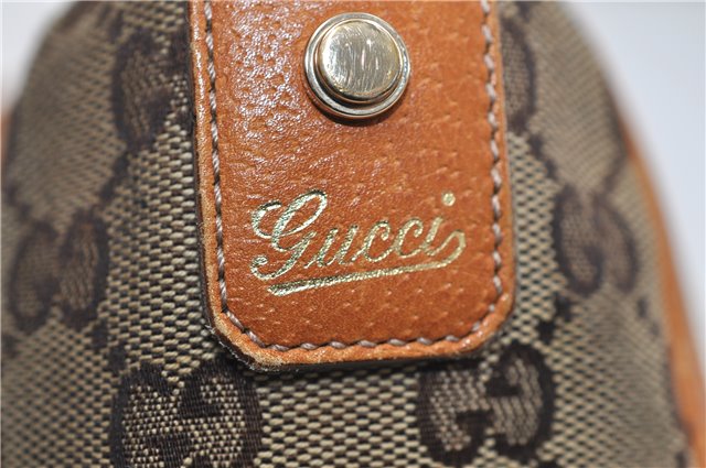 Authentic GUCCI Abbey Shoulder Hand Bag GG Canvas Leather 130939 Brown 2630E