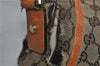 Authentic GUCCI Abbey Shoulder Hand Bag GG Canvas Leather 130939 Brown 2630E