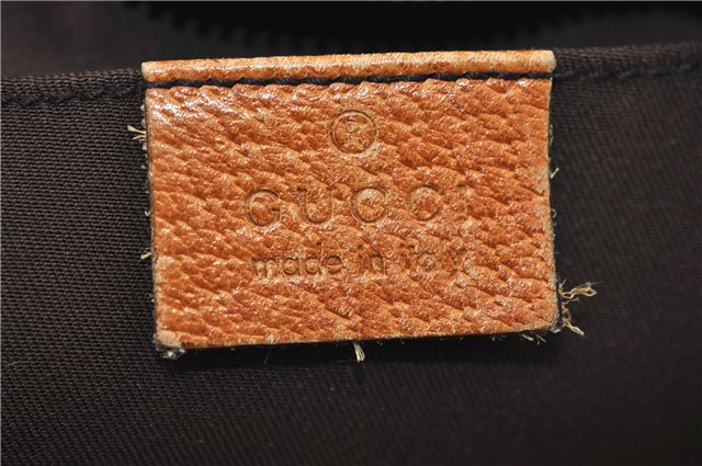 Authentic GUCCI Abbey Shoulder Hand Bag GG Canvas Leather 130939 Brown 2630E