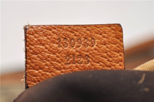 Authentic GUCCI Abbey Shoulder Hand Bag GG Canvas Leather 130939 Brown 2630E