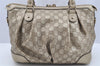 Authentic GUCCI Guccissima Sukey 2Way Tote Hand Bag GG Leather 247902 Gold 2630I