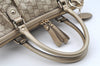 Authentic GUCCI Guccissima Sukey 2Way Tote Hand Bag GG Leather 247902 Gold 2630I