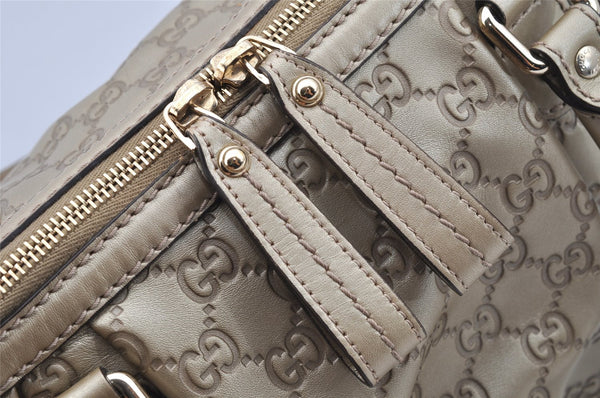 Authentic GUCCI Guccissima Sukey 2Way Tote Hand Bag GG Leather 247902 Gold 2630I