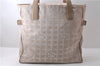 Authentic CHANEL New Travel Line Shoulder Tote Bag Nylon Leather Beige 2632D