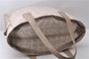 Authentic CHANEL New Travel Line Shoulder Tote Bag Nylon Leather Beige 2632D