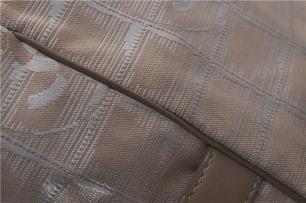 Authentic CHANEL New Travel Line Shoulder Tote Bag Nylon Leather Beige 2632D