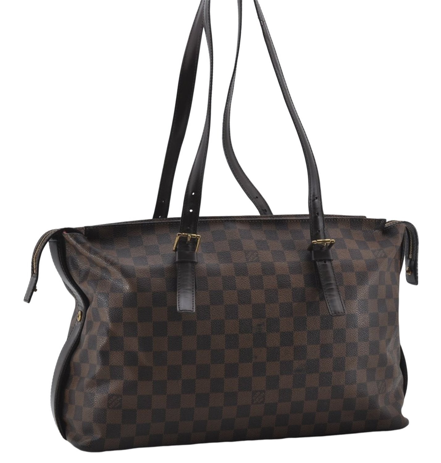 Authentic Louis Vuitton Damier Chelsea Shoulder Tote Bag N51119 LV 2634E