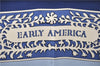 Authentic HERMES Carre 90 Scarf "EARLY AMERICA" Silk Blue 2635D