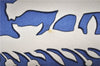 Authentic HERMES Carre 90 Scarf "EARLY AMERICA" Silk Blue 2635D