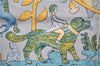 Authentic HERMES Carre 90 Scarf "EARLY AMERICA" Silk Blue 2635D