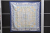 Authentic HERMES Carre 90 Scarf "EARLY AMERICA" Silk Blue 2635D