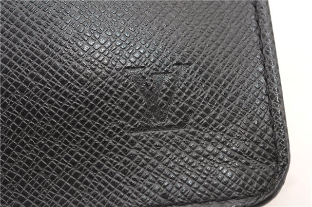 Authentic Louis Vuitton Taiga Selenga Clutch Hand Bag Black M30782 LV 2635F