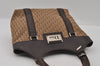 Authentic Christian Dior Trotter Street Chic Tote Bag Canvas Leather Brown 2635I