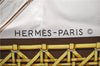 Authentic HERMES Carre 90 Scarf "FEUX DE ROUTE" Silk Brown 2637D