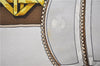 Authentic HERMES Carre 90 Scarf "FEUX DE ROUTE" Silk Brown 2637D