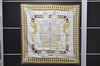 Authentic HERMES Carre 90 Scarf "FEUX DE ROUTE" Silk Brown 2637D