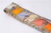 Authentic HERMES Twilly Scarf "Camails" Silk Orange Gray 2638D