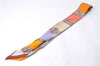 Authentic HERMES Twilly Scarf "Camails" Silk Orange Gray 2638D