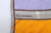 Authentic HERMES Twilly Scarf "Camails" Silk Orange Gray 2638D