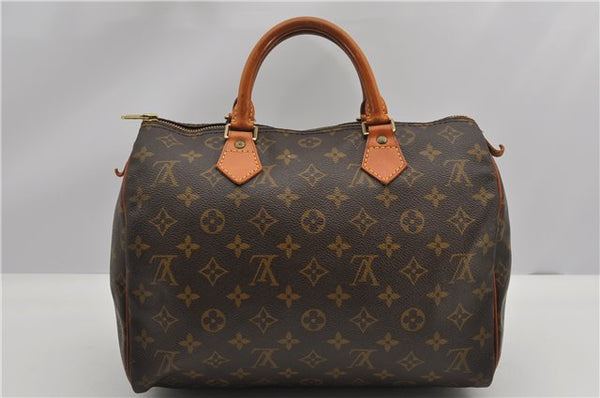 Authentic Louis Vuitton Monogram Speedy 30 Hand Boston Bag M41526 LV 2639F