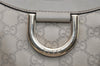 Authentic GUCCI Guccissima Abbey Shoulder Bag GG Leather 189833 White 2639I