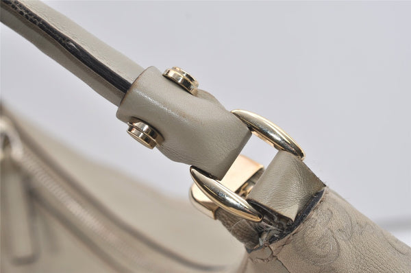 Authentic GUCCI Guccissima Abbey Shoulder Bag GG Leather 189833 White 2639I