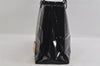 Authentic FENDI Vintage Shoulder Tote Bag Enamel Black 2640I