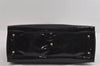Authentic FENDI Vintage Shoulder Tote Bag Enamel Black 2640I