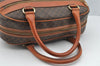 Authentic CELINE Macadam Blason Pattern Hand Boston Bag PVC Leather Brown 2641I