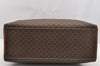 Authentic CELINE Macadam Blason Pattern Hand Boston Bag PVC Leather Brown 2641I