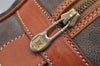 Authentic CELINE Macadam Blason Pattern Hand Boston Bag PVC Leather Brown 2641I