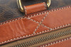 Authentic CELINE Macadam Blason Pattern Hand Boston Bag PVC Leather Brown 2641I
