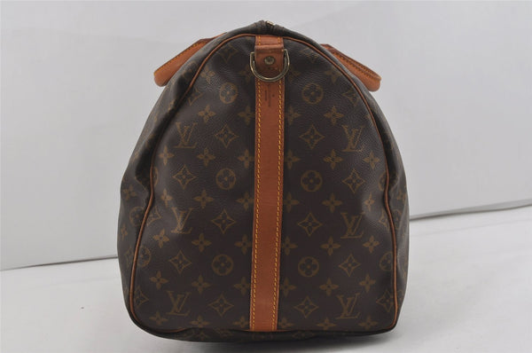 Authentic Louis Vuitton Monogram Keepall Bandouliere 55 M41414 Boston Bag 2642I