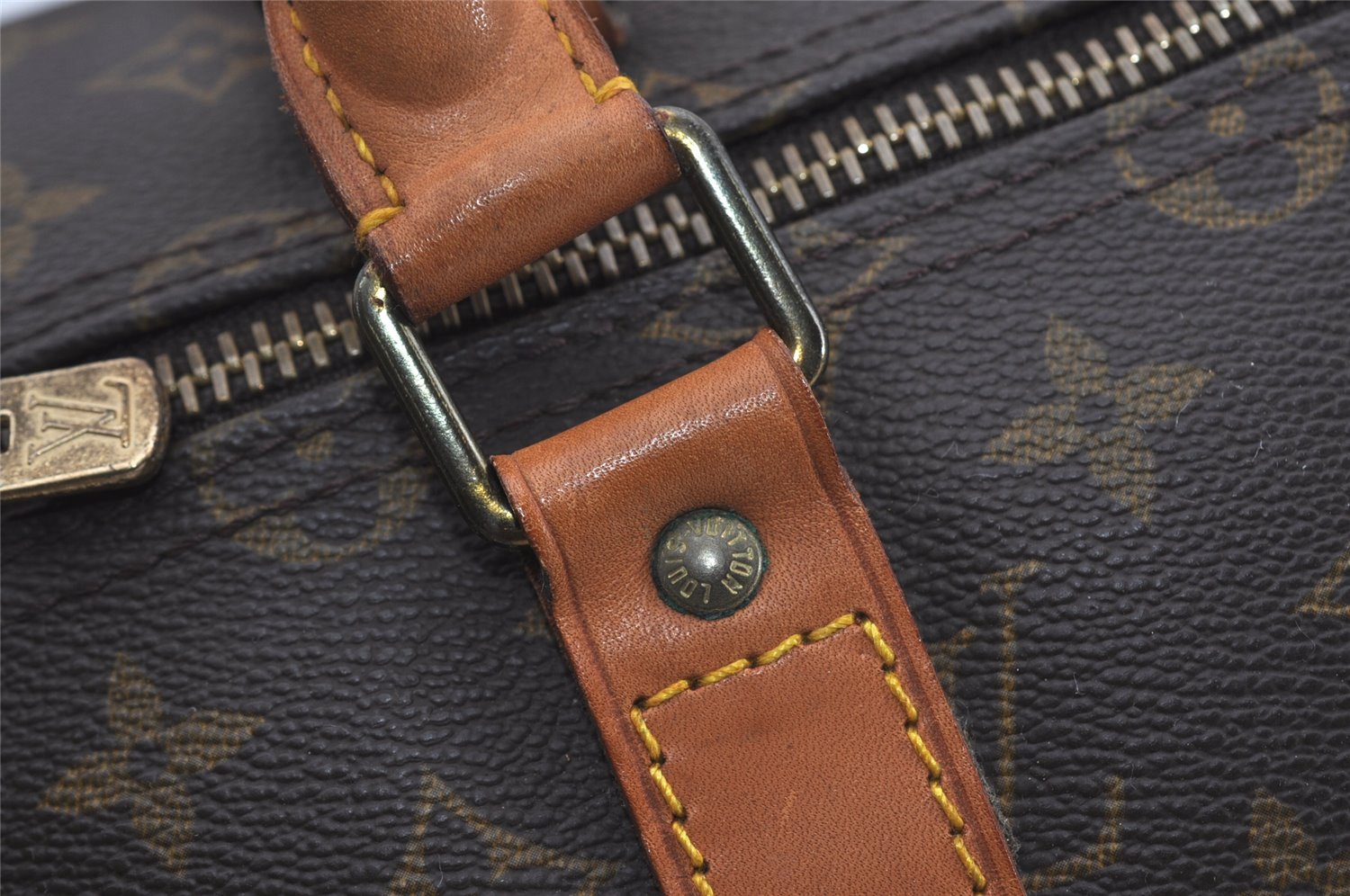 Authentic Louis Vuitton Monogram Keepall Bandouliere 55 M41414 Boston Bag 2642I