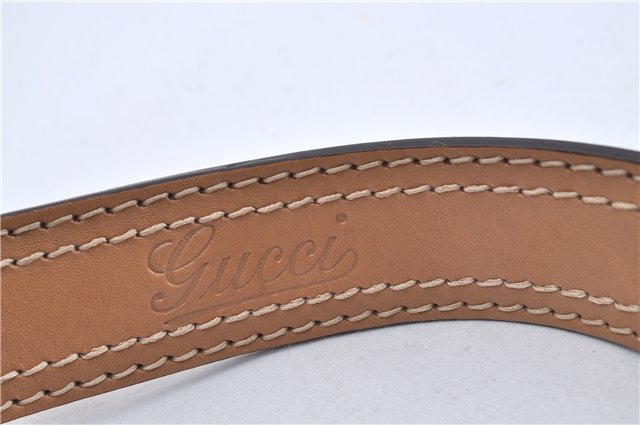 Authentic GUCCI Vintage Jockey Shoulder Hand Bag Leather 211966 Brown 2643F