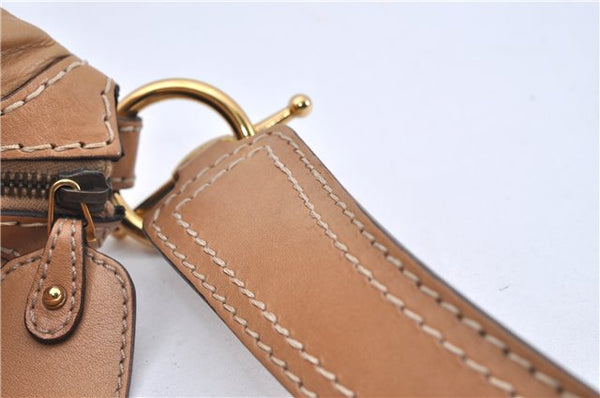 Authentic GUCCI Vintage Jockey Shoulder Hand Bag Leather 211966 Brown 2643F