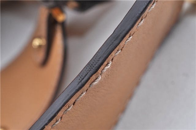 Authentic GUCCI Vintage Jockey Shoulder Hand Bag Leather 211966 Brown 2643F