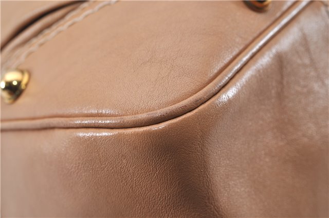 Authentic GUCCI Vintage Jockey Shoulder Hand Bag Leather 211966 Brown 2643F