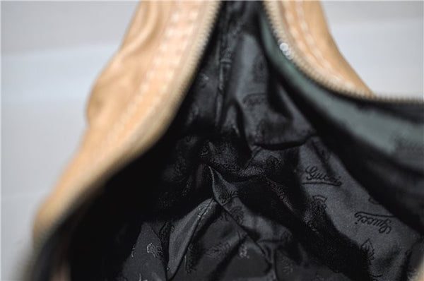 Authentic GUCCI Vintage Jockey Shoulder Hand Bag Leather 211966 Brown 2643F