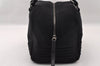 Authentic CHANEL Cotton Leather CoCo Mark Chain Hand Bag Purse Black 2644I