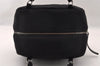 Authentic CHANEL Cotton Leather CoCo Mark Chain Hand Bag Purse Black 2644I