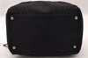 Authentic CHANEL Cotton Leather CoCo Mark Chain Hand Bag Purse Black 2644I