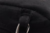 Authentic CHANEL Cotton Leather CoCo Mark Chain Hand Bag Purse Black 2644I