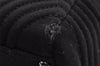 Authentic CHANEL Cotton Leather CoCo Mark Chain Hand Bag Purse Black 2644I