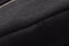 Authentic CHANEL Cotton Leather CoCo Mark Chain Hand Bag Purse Black 2644I