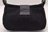 Authentic FENDI Vintage Shoulder Hand Bag Purse Jersey Leather Black 2645I