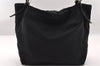 Authentic FENDI Vintage Jersey Leather Shoulder Tote Bag Purse Black 2646I