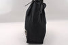 Authentic FENDI Vintage Jersey Leather Shoulder Tote Bag Purse Black 2646I